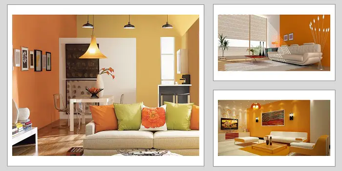 is orange color good for living room