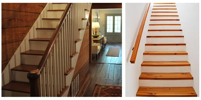 how to paint wood stair risers