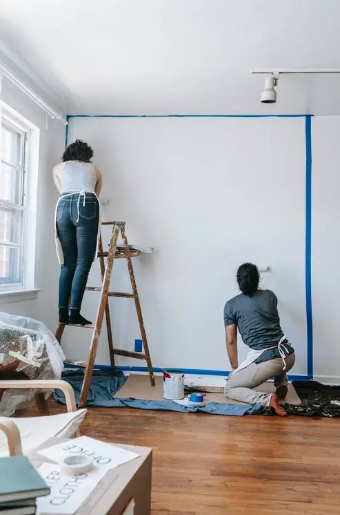 Applying Blue Tape When Painting