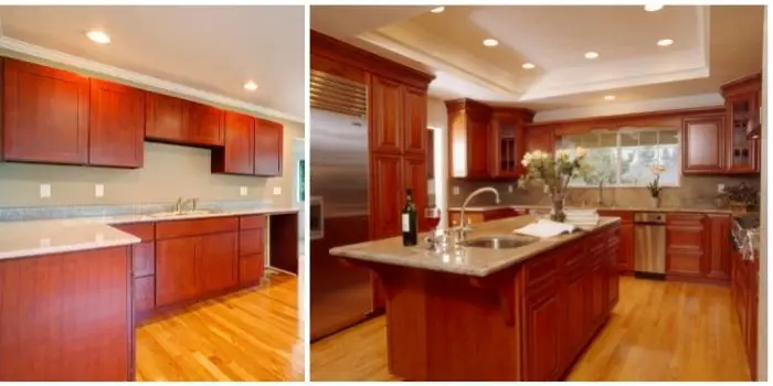 Cherry Wood Cabinets, How To Paint Kitchen Cabinets Cherry Wood