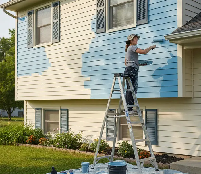 paint exterior aluminum siding