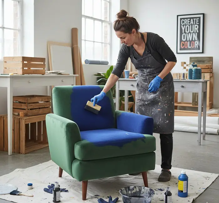 DIY Velvet Furniture Dyeing