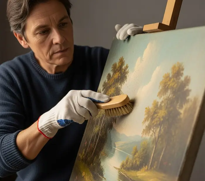 Cleaning Canvas Painting