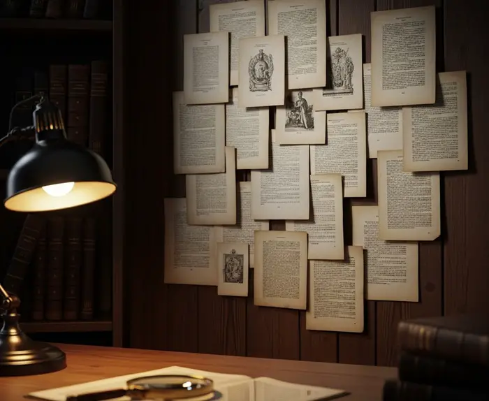 book pages on wall