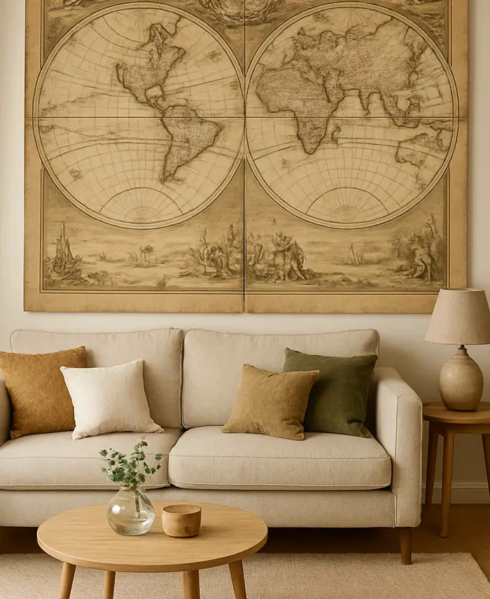 map on wall