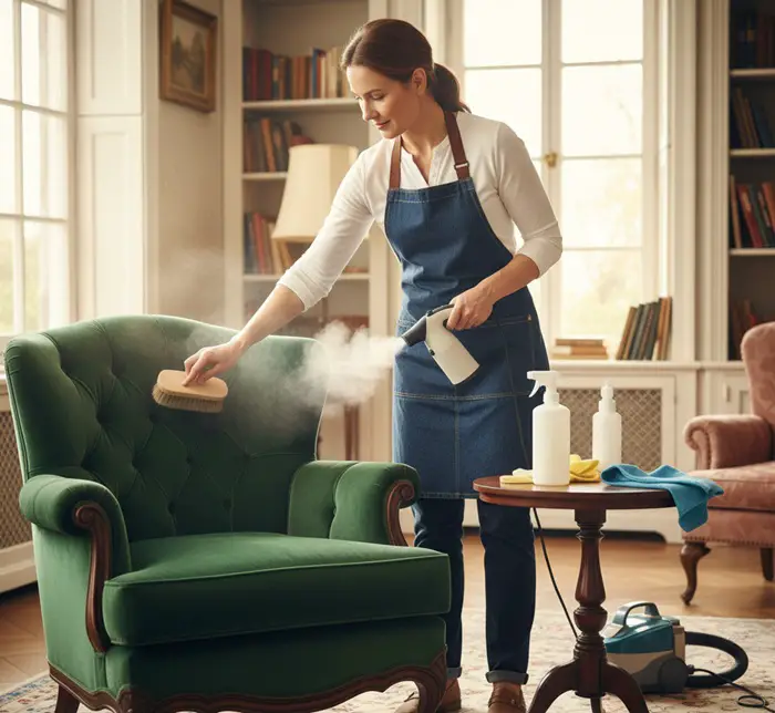 cleaning velvet chair 